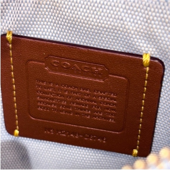 Coach 20 swinger metallic hobo crossbody handbag silver gold two tone mini purse - Picture 12 of 17